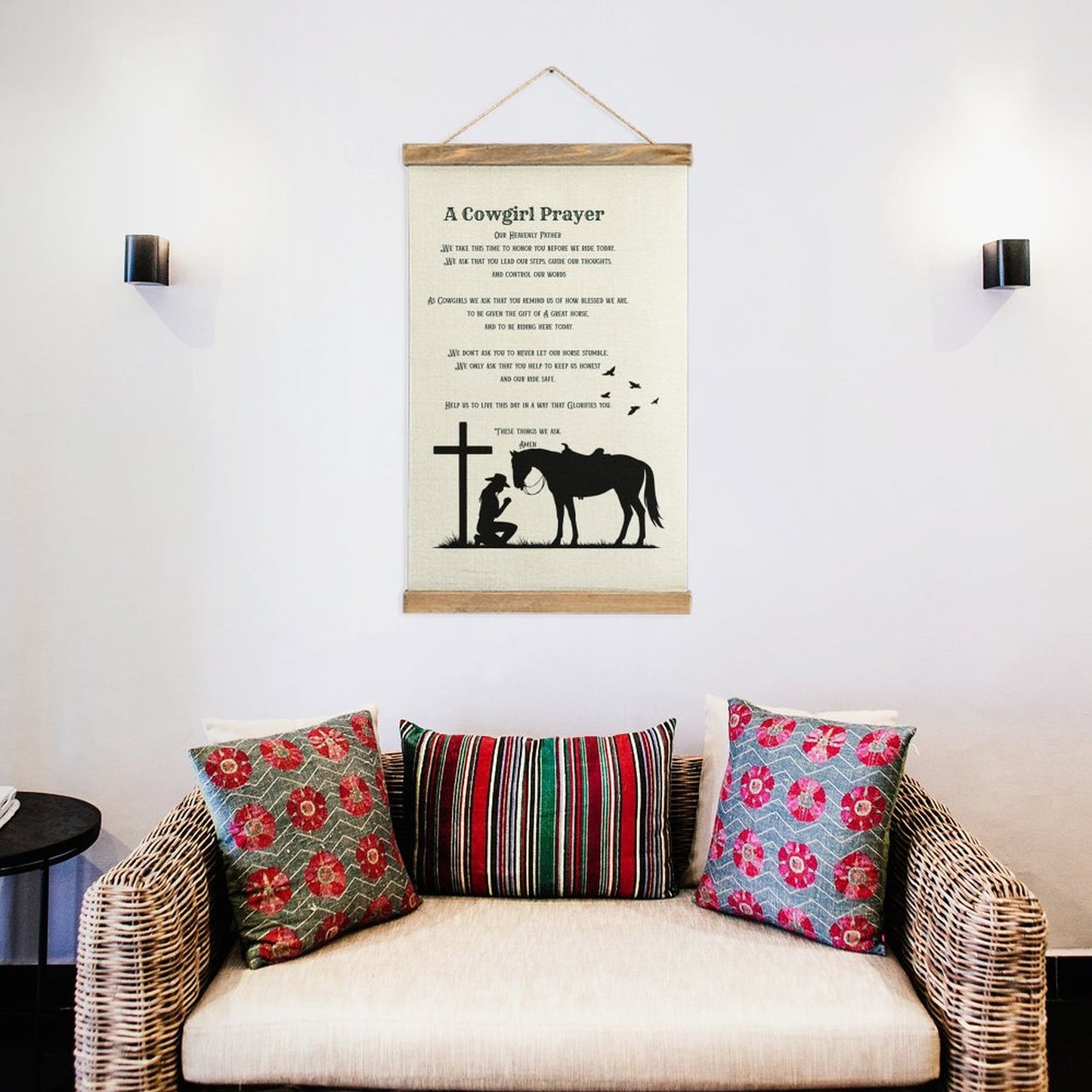 A Cowgirl Prayer Wall Hanging