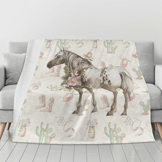 Watercolor Horse Blanket - Cozy Corner