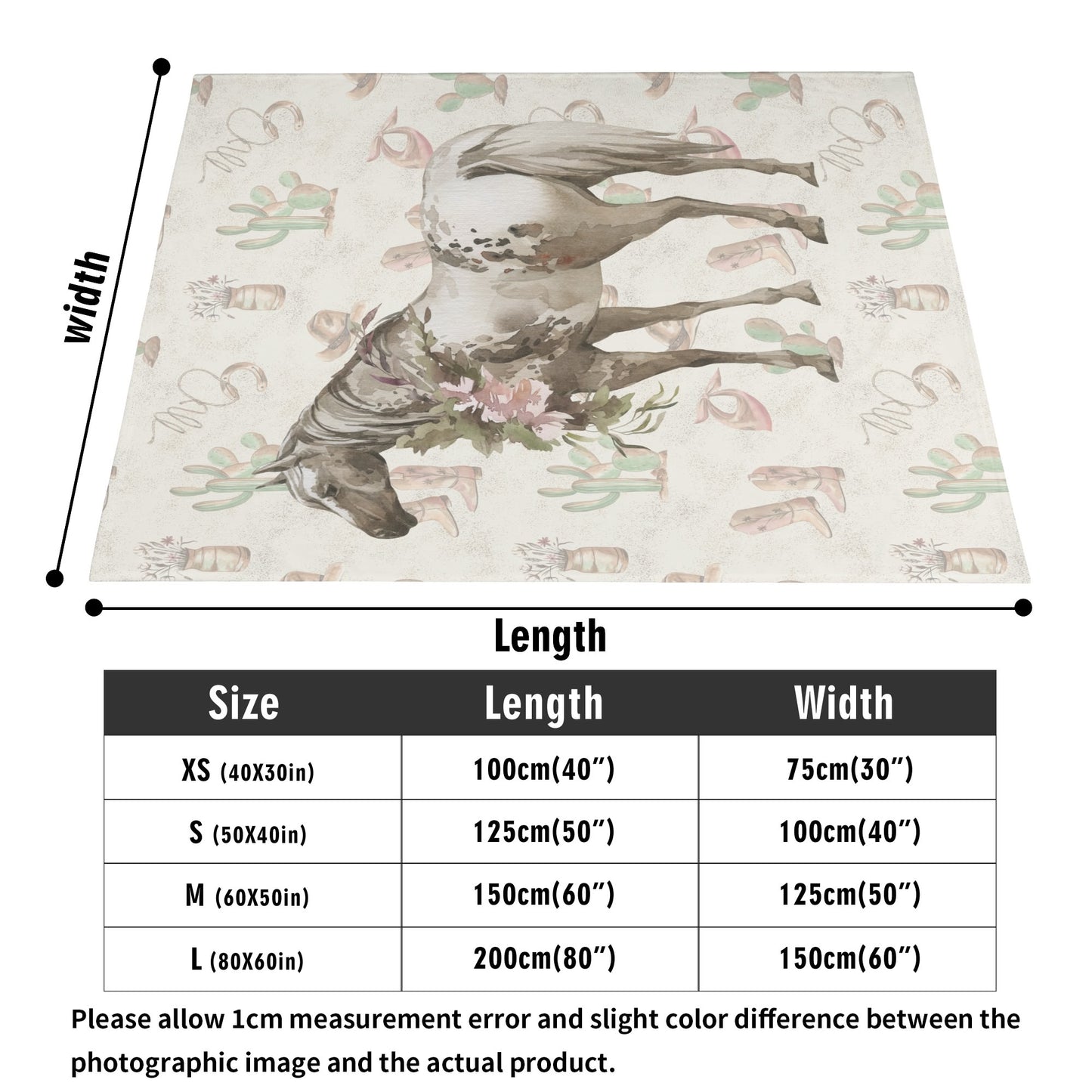 Watercolor Horse Blanket - Cozy Corner