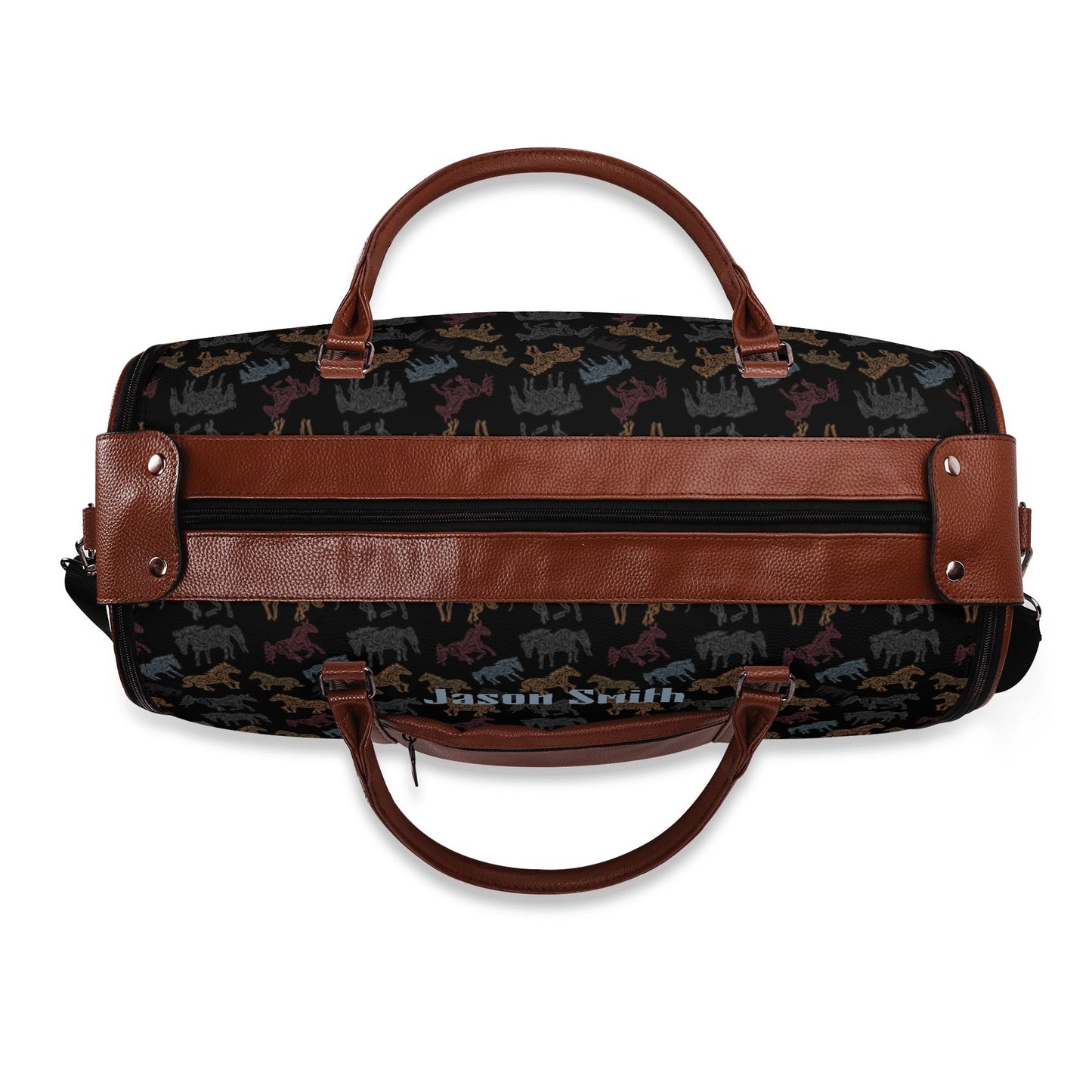 Personalized Multicolor Leather Travel Bag - Cozy Corner