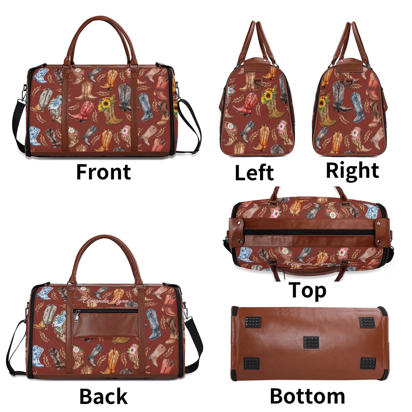 Personalized "Beautiful Boots" Travel Bag - Cozy Corner
