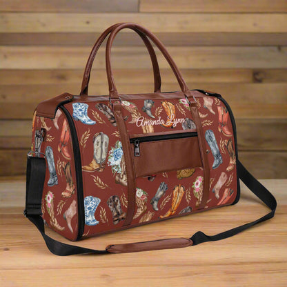 Personalized "Beautiful Boots" Travel Bag - Cozy Corner