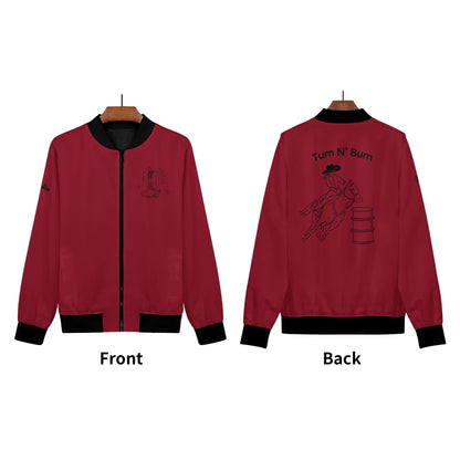 Womens Personalized Turn N Burn Bomber Jacket - Cozy Corner