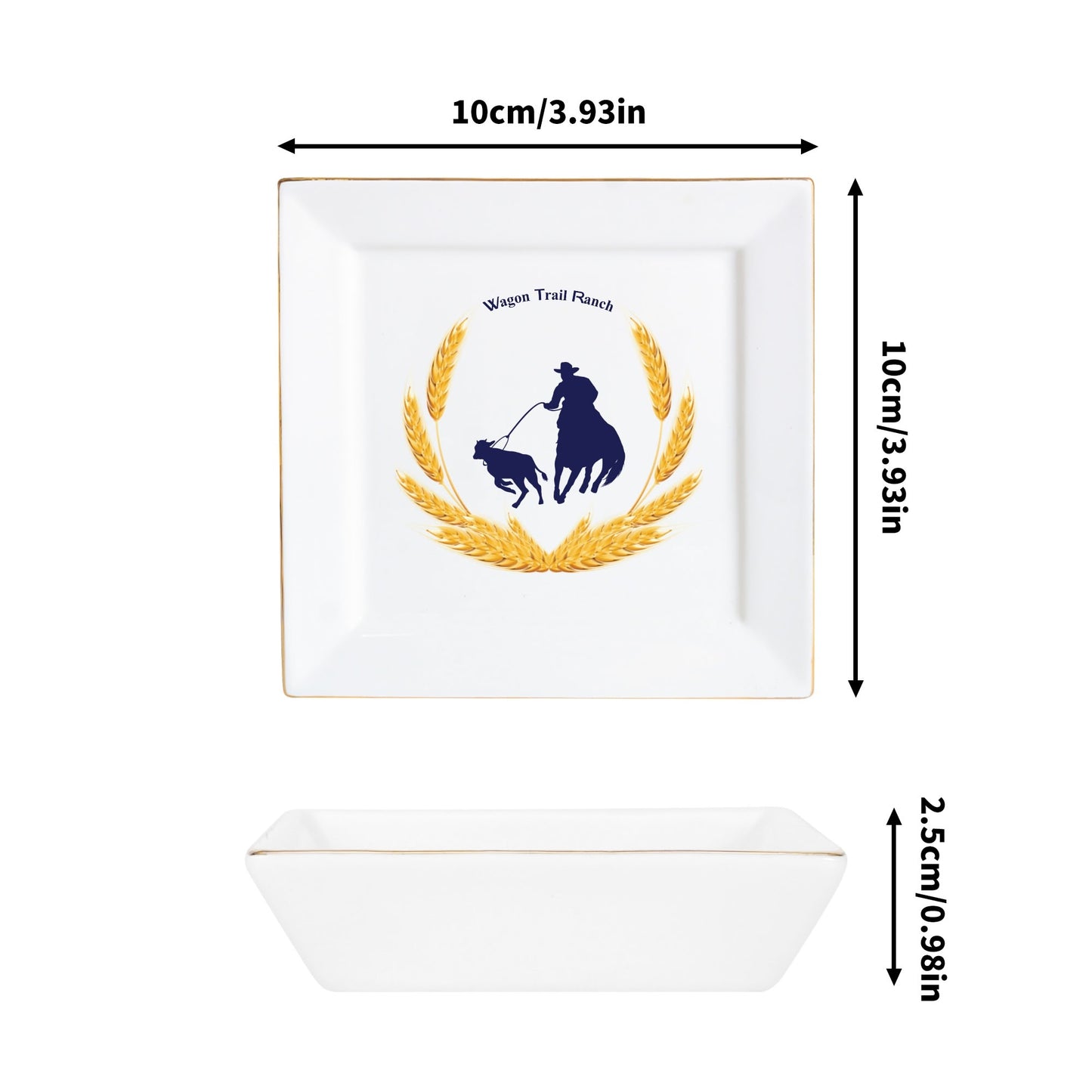"Ranching" Set of 4 Personalized Appetizer Plates - Cozy Corner