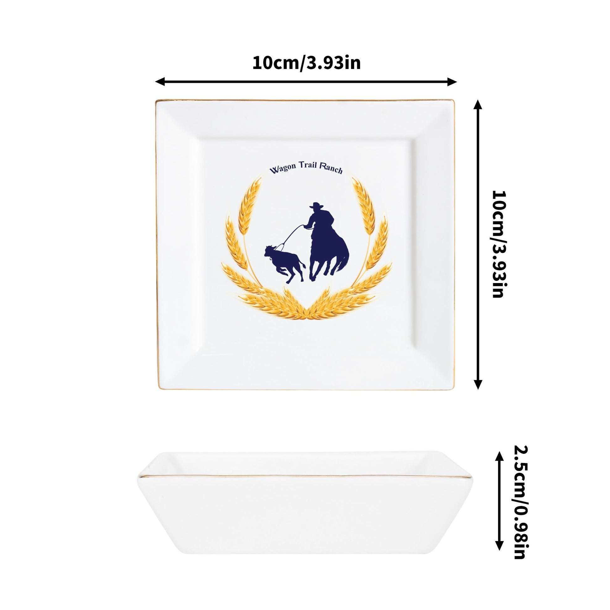 "Ranching" Set of 4 Personalized Appetizer Plates - Cozy Corner