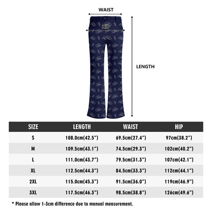 Hats and Roses Flare Pants - Cozy Corner