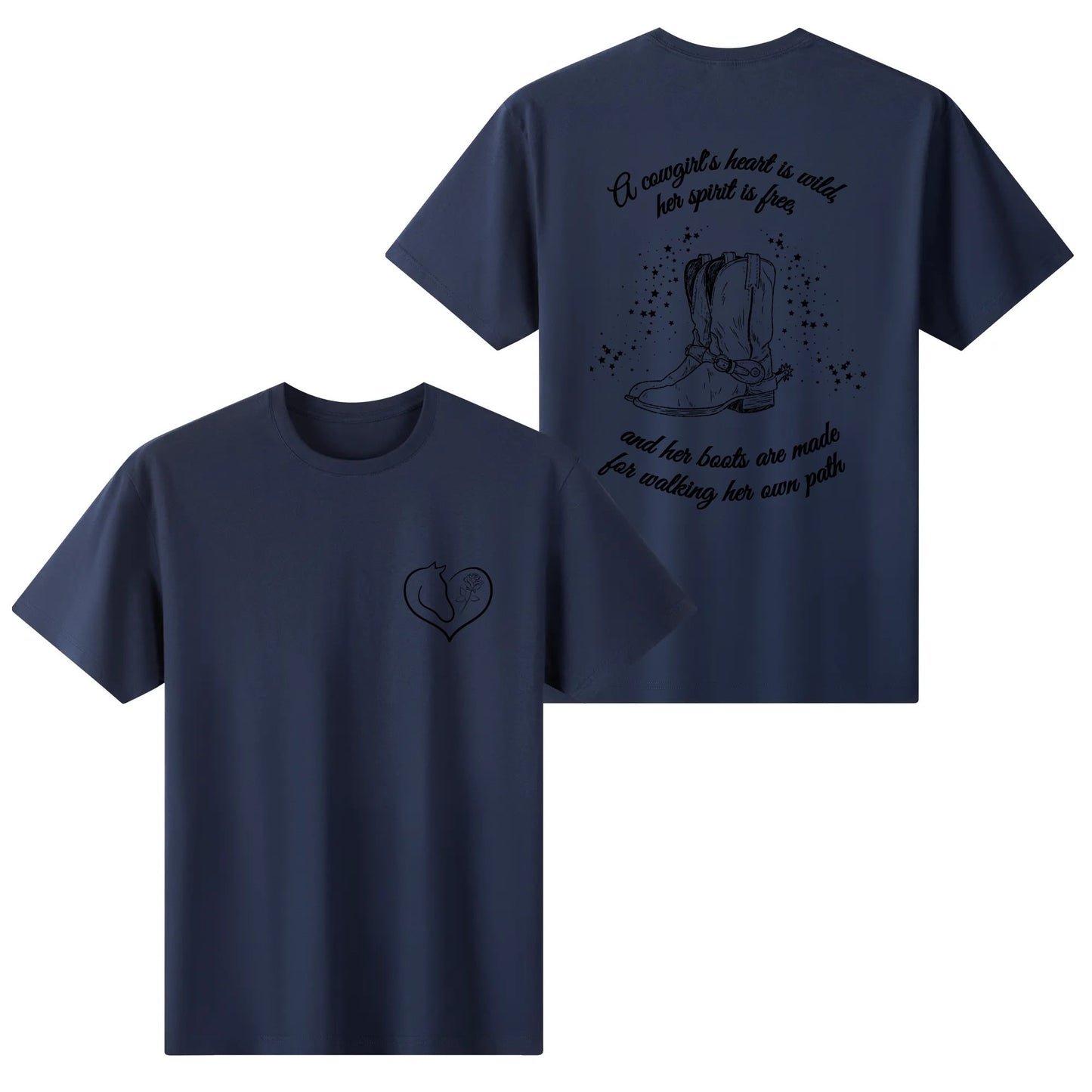 A Cowgirls Heart T Shirt - Cozy Corner