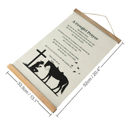 A Cowgirl Prayer Wall Hanging