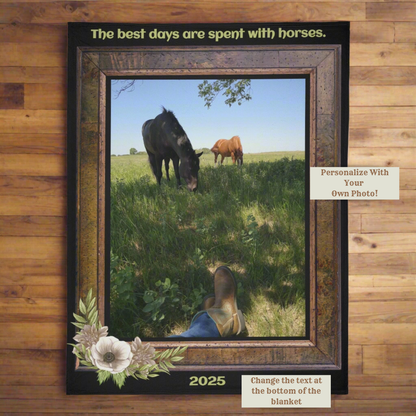 The Best Days Personalized Photo Fleece Blanket - Cozy Corner