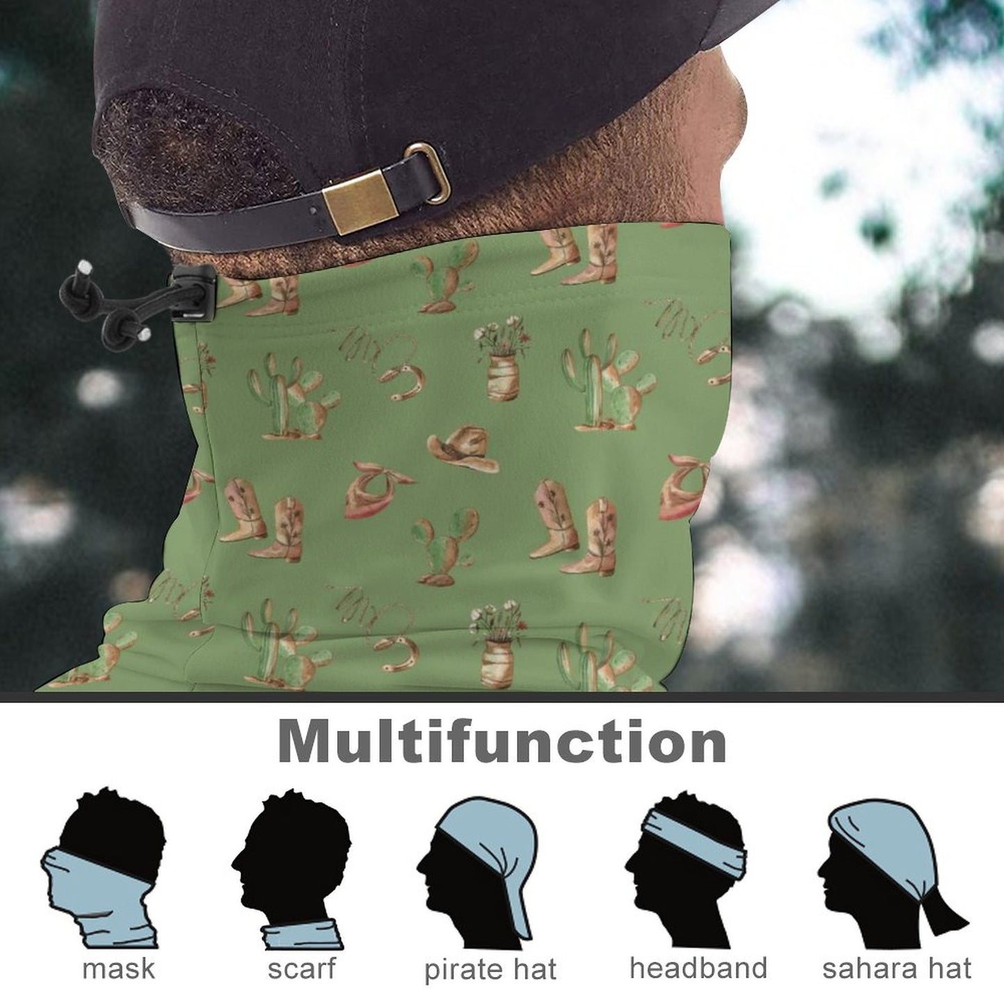 Boots and Bouquets Neck Gaiter
